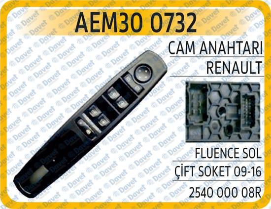 AEM 300732 Cam Anahtari Renault Fluence Sol Cift Soket 09-16